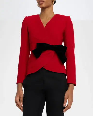 Valentino Garavani Bow Wrap Blazer Jacket | Thumbnail 4 Valentino Garavani Bow Wrap Blazer Jacket | Thumbnail 4