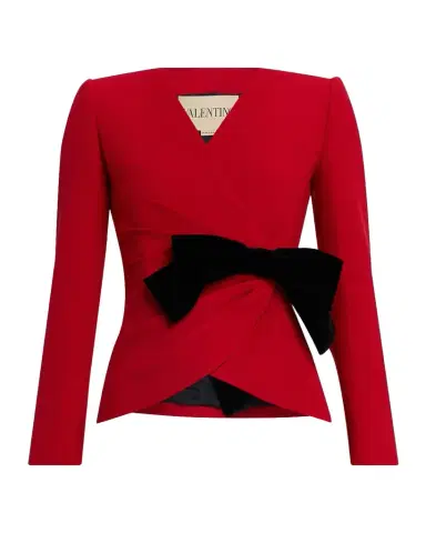 Valentino Garavani Bow Wrap Blazer Jacket | Thumbnail 1 Valentino Garavani Bow Wrap Blazer Jacket | Thumbnail 1