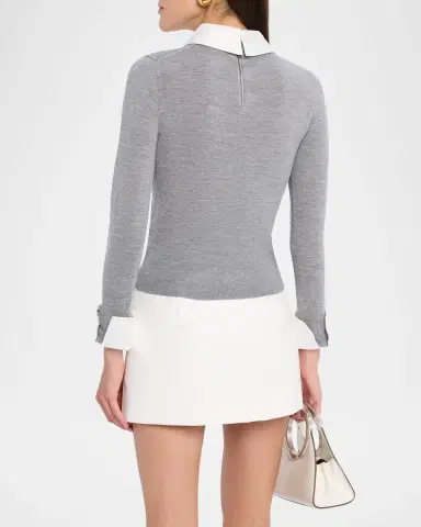 ALICE + OLIVIA Porla Collared Sweater | Thumbnail 3 ALICE + OLIVIA Porla Collared Sweater | Thumbnail 3