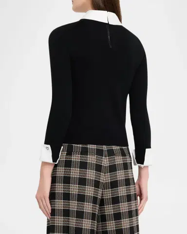 ALICE + OLIVIA Porla Collared Sweater | Thumbnail 3 ALICE + OLIVIA Porla Collared Sweater | Thumbnail 3