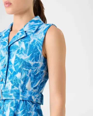 Akris Whitecaps Print Denim Belted Midi Shirtdress | Thumbnail 5 Akris Whitecaps Print Denim Belted Midi Shirtdress | Thumbnail 5