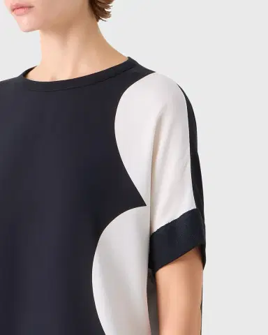 Akris Silk-Front Short-Sleeve Sweater | Thumbnail 5 Akris Silk-Front Short-Sleeve Sweater | Thumbnail 5