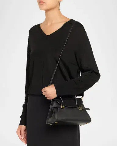 SIMKHAI River Small Suede Flap Top-Handle Bag | Thumbnail 2 SIMKHAI River Small Suede Flap Top-Handle Bag | Thumbnail 2