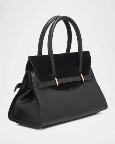 SIMKHAI River Small Suede Flap Top-Handle Bag | Thumbnail 3 SIMKHAI River Small Suede Flap Top-Handle Bag | Thumbnail 3
