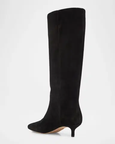 Veronica Beard Lisa Suede Kitten-Heel Knee Boots | Thumbnail 2 Veronica Beard Lisa Suede Kitten-Heel Knee Boots | Thumbnail 2