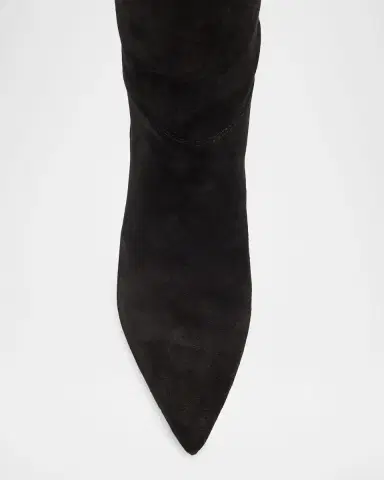 Veronica Beard Lisa Suede Kitten-Heel Knee Boots | Thumbnail 4 Veronica Beard Lisa Suede Kitten-Heel Knee Boots | Thumbnail 4