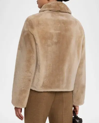 Yves Salomon Short Lamb Shearling Jacket | Thumbnail 2 Yves Salomon Short Lamb Shearling Jacket | Thumbnail 2