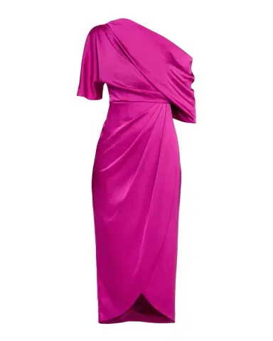 Theia Rayna Draped One-Shoulder High-Low Gown | Thumbnail 1 Theia Rayna Draped One-Shoulder High-Low Gown | Thumbnail 1