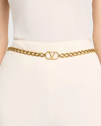 Valentino Garavani VLogo Signature Metal Chain Belt | Thumbnail 2 Valentino Garavani VLogo Signature Metal Chain Belt | Thumbnail 2