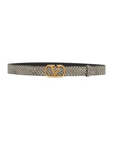 Valentino Garavani VLogo Signature Python Belt, 30mm | Thumbnail 1 Valentino Garavani VLogo Signature Python Belt, 30mm | Thumbnail 1