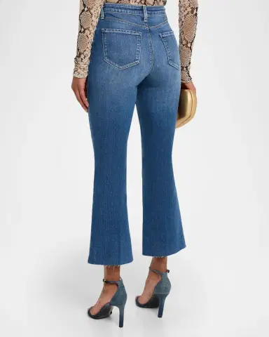 L 'AGENCE Kendra High Rise Crop Flare Jeans | Thumbnail 3 L 'AGENCE Kendra High Rise Crop Flare Jeans | Thumbnail 3