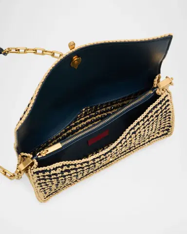 Christian Louboutin Bettina Crossbody Bag in Striped Crochet Raffia | Thumbnail 4 Christian Louboutin Bettina Crossbody Bag in Striped Crochet Raffia | Thumbnail 4