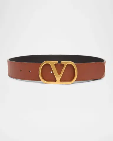 Valentino Garavani VLogo Signature Reversible Leather Belt, 40mm | Thumbnail 3 Valentino Garavani VLogo Signature Reversible Leather Belt, 40mm | Thumbnail 3