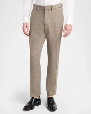Tom Ford Men's Sequin Boucle Flat-Front Pants | Thumbnail 4 Tom Ford Men's Sequin Boucle Flat-Front Pants | Thumbnail 4