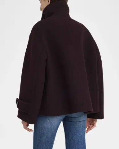 Chloé Wool Double-Breasted Oversized Pea Coat | Thumbnail 3 Chloé Wool Double-Breasted Oversized Pea Coat | Thumbnail 3