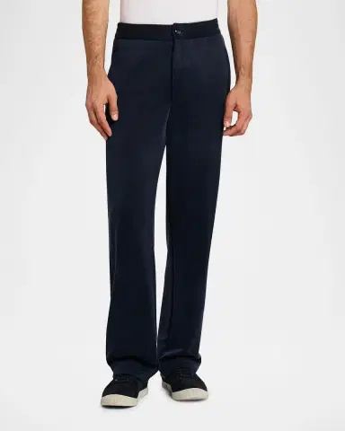 Giorgio Armani Men 's Relaxed-Fit Cupro Trousers | Thumbnail 3 Giorgio Armani Men 's Relaxed-Fit Cupro Trousers | Thumbnail 3