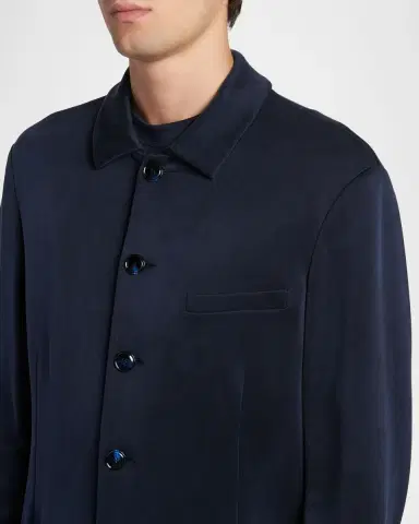 Giorgio Armani Men 's Cupro Blend Patch-Pocket Blazer | Thumbnail 5 Giorgio Armani Men 's Cupro Blend Patch-Pocket Blazer | Thumbnail 5