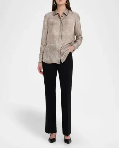 Lafayette 148 New York Reade Double-Face Stretch Wool Pants | Thumbnail 2 Lafayette 148 New York Reade Double-Face Stretch Wool Pants | Thumbnail 2