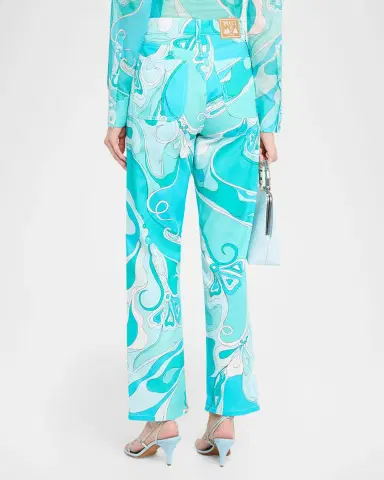 Pucci Orchidee-Print Straight-Leg Cotton Pants | Thumbnail 3 Pucci Orchidee-Print Straight-Leg Cotton Pants | Thumbnail 3