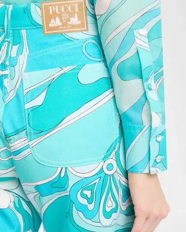 Pucci Orchidee-Print Straight-Leg Cotton Pants | Thumbnail 5 Pucci Orchidee-Print Straight-Leg Cotton Pants | Thumbnail 5