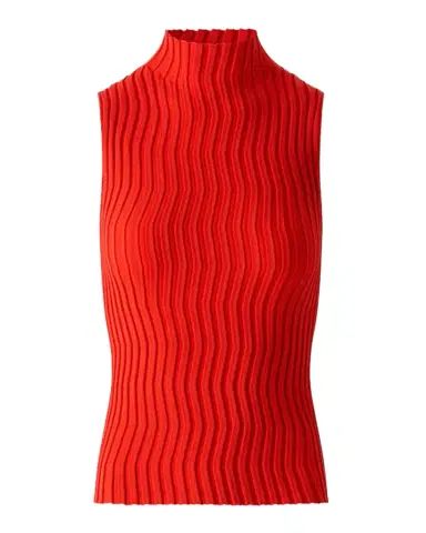 Akris Mock-Neck Wave Knit Sleeveless Top | Thumbnail 1 Akris Mock-Neck Wave Knit Sleeveless Top | Thumbnail 1