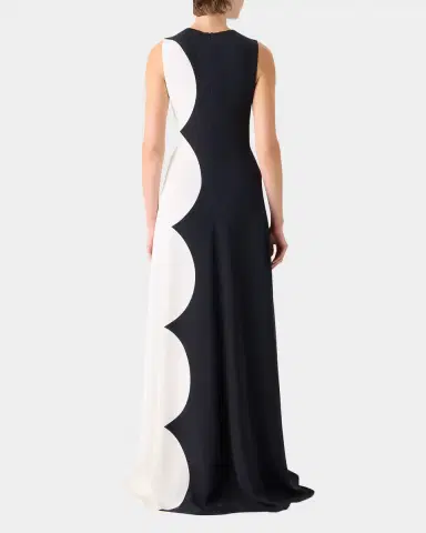 Akris Sleeveless Cloud-Print Silk Crepe Maxi Dress | Thumbnail 3 Akris Sleeveless Cloud-Print Silk Crepe Maxi Dress | Thumbnail 3