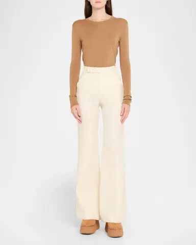 Chloé Nama Suede Shearling-Lined Platform Clogs | Thumbnail 3 Chloé Nama Suede Shearling-Lined Platform Clogs | Thumbnail 3
