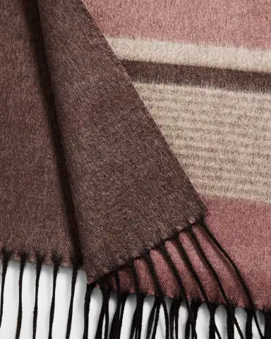 PIACENZA 1733 Men's Rascar Solid to Stripe Silk and Cashmere Scarf | Thumbnail 4 PIACENZA 1733 Men's Rascar Solid to Stripe Silk and Cashmere Scarf | Thumbnail 4
