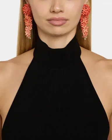 Oscar de la Renta Cascading Flower Earrings | Thumbnail 2 Oscar de la Renta Cascading Flower Earrings | Thumbnail 2