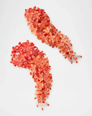 Oscar de la Renta Cascading Flower Earrings | Thumbnail 3 Oscar de la Renta Cascading Flower Earrings | Thumbnail 3