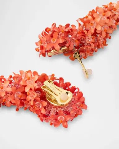 Oscar de la Renta Cascading Flower Earrings | Thumbnail 4 Oscar de la Renta Cascading Flower Earrings | Thumbnail 4