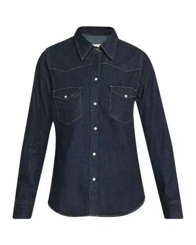 Nili Lotan Travis Denim Western Shirt | Thumbnail 1 Nili Lotan Travis Denim Western Shirt | Thumbnail 1