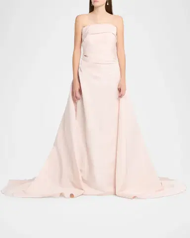 Pamella Roland Draped Silk Faille Gown | Thumbnail 2 Pamella Roland Draped Silk Faille Gown | Thumbnail 2