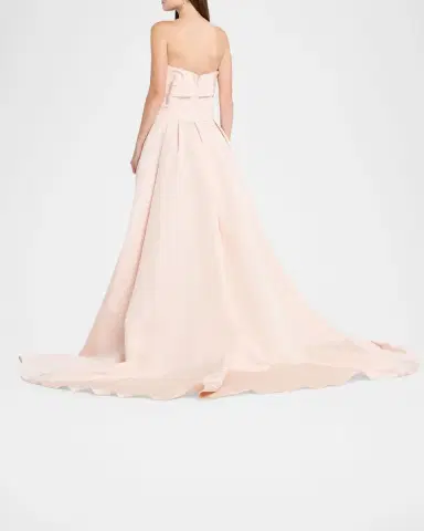 Pamella Roland Draped Silk Faille Gown | Thumbnail 3 Pamella Roland Draped Silk Faille Gown | Thumbnail 3