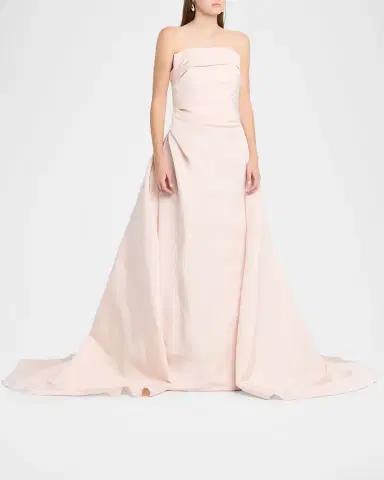 Pamella Roland Draped Silk Faille Gown | Thumbnail 4 Pamella Roland Draped Silk Faille Gown | Thumbnail 4