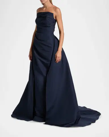 Pamella Roland Draped Silk Faille Gown | Thumbnail 6 Pamella Roland Draped Silk Faille Gown | Thumbnail 6