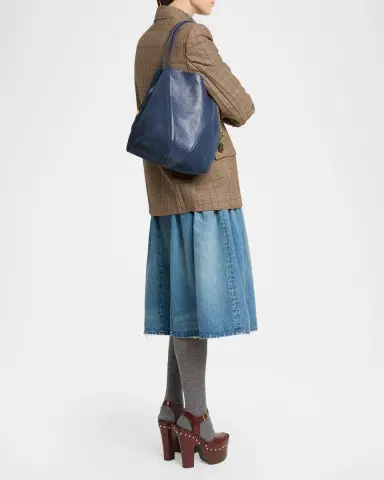 Chloé Spin Tote Bag in Grain Leather & Suede | Thumbnail 5 Chloé Spin Tote Bag in Grain Leather & Suede | Thumbnail 5