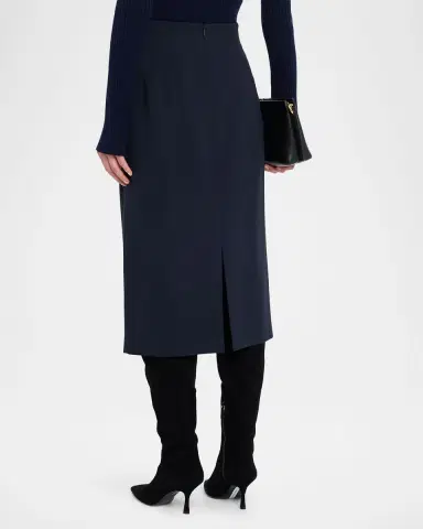 Lafayette 148 New York Finesse Crepe Midi Pencil Skirt | Thumbnail 3 Lafayette 148 New York Finesse Crepe Midi Pencil Skirt | Thumbnail 3