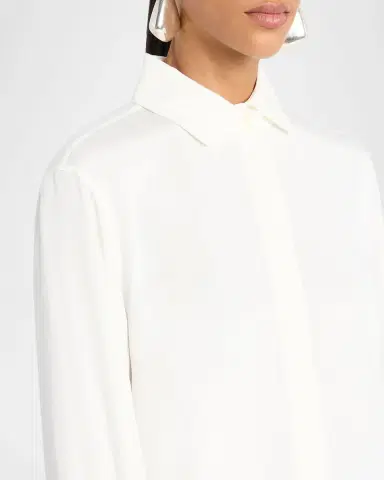 Lafayette 148 New York Pleated Button-Down Shirt | Thumbnail 6 Lafayette 148 New York Pleated Button-Down Shirt | Thumbnail 6