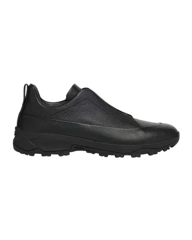 ZEGNA Men 's Triple Stitch Monte Grained Leather Slip-On Sneakers | Thumbnail 1 ZEGNA Men 's Triple Stitch Monte Grained Leather Slip-On Sneakers | Thumbnail 1