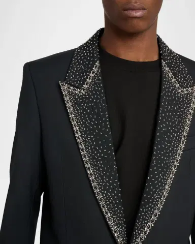 AMIRI Men's Sequin Peak Lapel Oversized Blazer | Thumbnail 5 AMIRI Men's Sequin Peak Lapel Oversized Blazer | Thumbnail 5