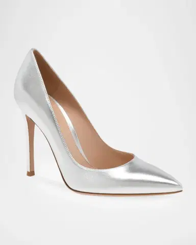 Gianvito Rossi 105mm Metallic Leather Pumps | Thumbnail 6 Gianvito Rossi 105mm Metallic Leather Pumps | Thumbnail 6