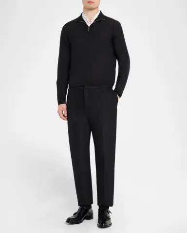 dunhill Men 's Superfine Cashmere Quarter-Zip Sweater | Thumbnail 2 dunhill Men 's Superfine Cashmere Quarter-Zip Sweater | Thumbnail 2