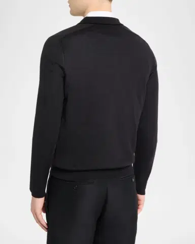 dunhill Men 's Superfine Cashmere Quarter-Zip Sweater | Thumbnail 3 dunhill Men 's Superfine Cashmere Quarter-Zip Sweater | Thumbnail 3