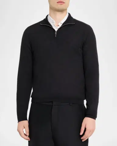 dunhill Men 's Superfine Cashmere Quarter-Zip Sweater | Thumbnail 4 dunhill Men 's Superfine Cashmere Quarter-Zip Sweater | Thumbnail 4