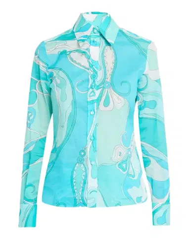 Pucci Orchidee-Print Cotton Button-Down Shirt | Thumbnail 1 Pucci Orchidee-Print Cotton Button-Down Shirt | Thumbnail 1