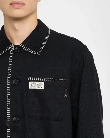 Scotch & Soda Men's Embroidered Cotton-Blend Worker Jacket | Thumbnail 5 Scotch & Soda Men's Embroidered Cotton-Blend Worker Jacket | Thumbnail 5