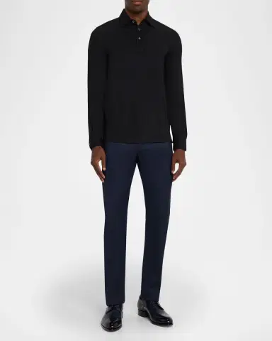 Ralph Lauren Purple Label Cotton-Cashmere Piqué Polo Shirt | Thumbnail 2 Ralph Lauren Purple Label Cotton-Cashmere Piqué Polo Shirt | Thumbnail 2