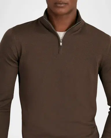 Reiss Men's Blackhall Merino Wool Half-Zip Funnel Neck Sweater | Thumbnail 4 Reiss Men's Blackhall Merino Wool Half-Zip Funnel Neck Sweater | Thumbnail 4