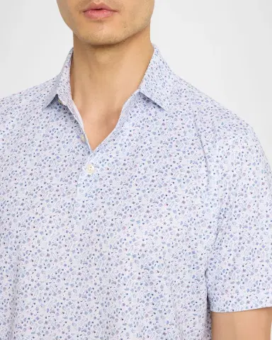 Peter Millar Men's Oyster Roast Summer Comfort Performance Jersey Polo | Thumbnail 5 Peter Millar Men's Oyster Roast Summer Comfort Performance Jersey Polo | Thumbnail 5
